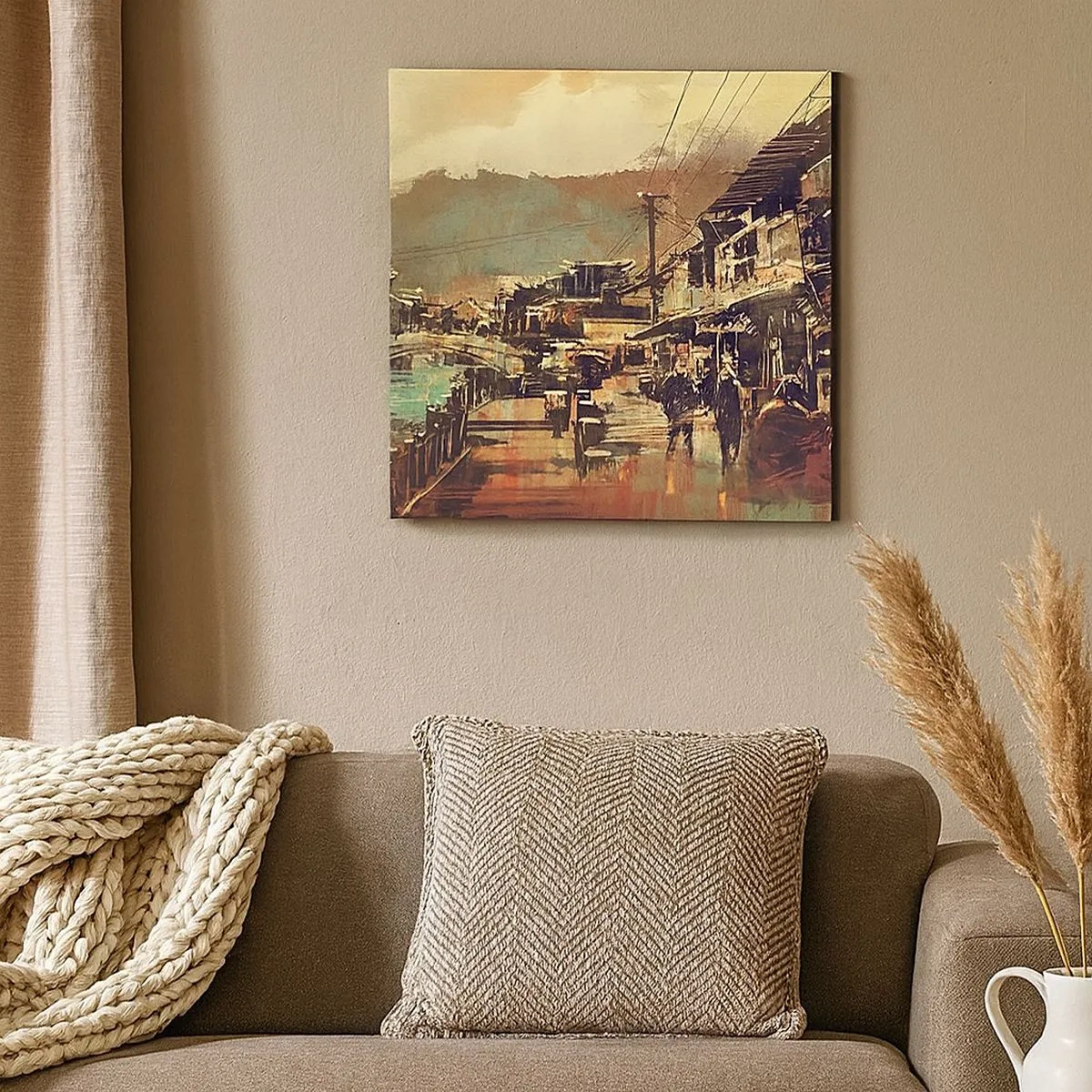 Quadro su tela - Stampe su Tela - La vita come ricchezza di grigio - 30x30 cm