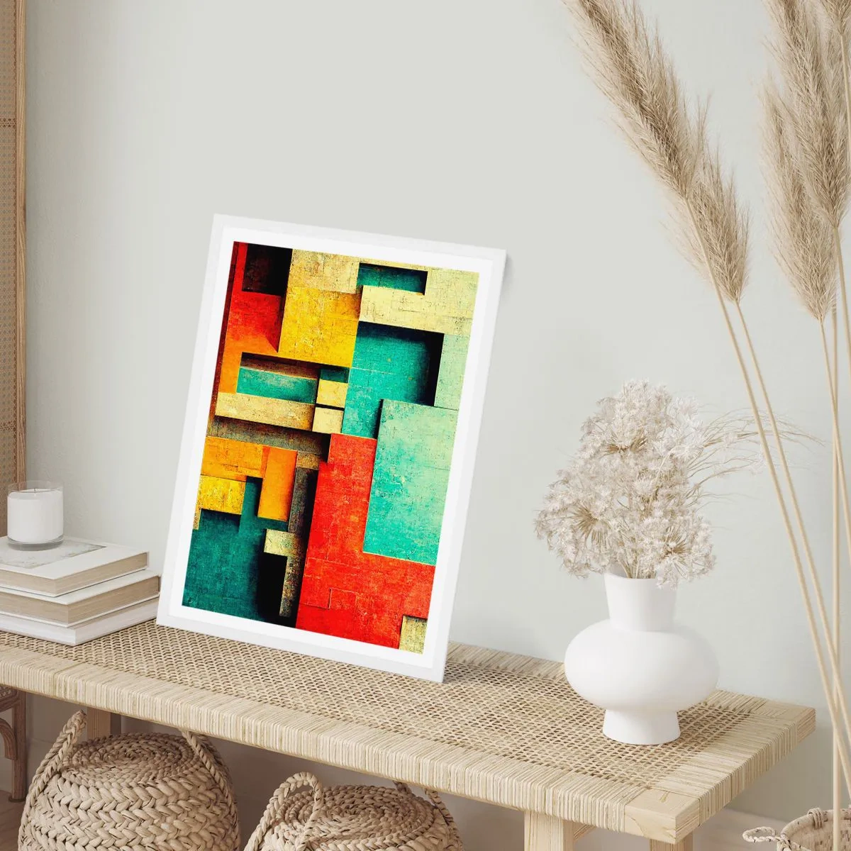 Poster in cornice bianca - Il festival degli angoli retti - 70x100 cm