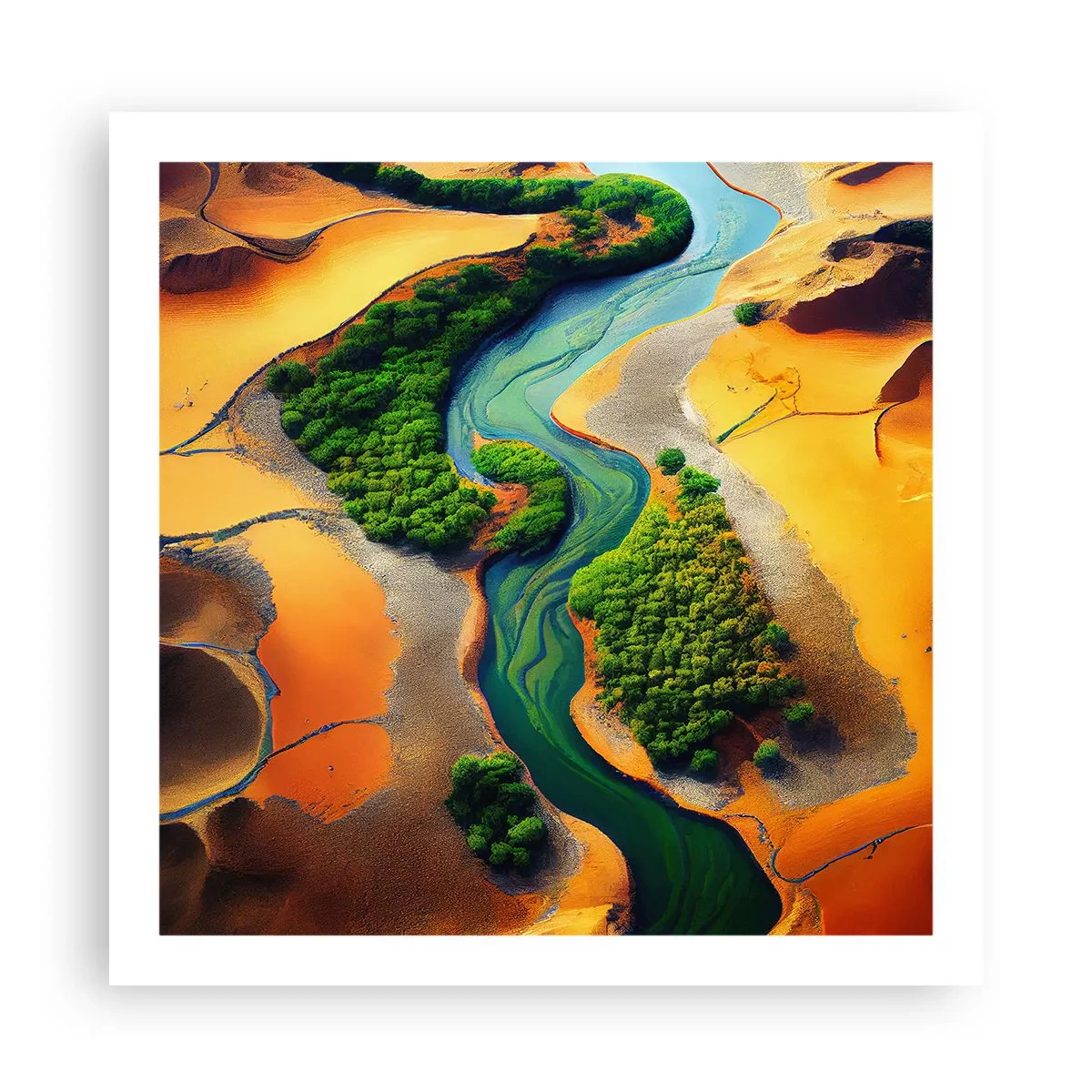 Poster - Il fiume della vita - 60x60 cm