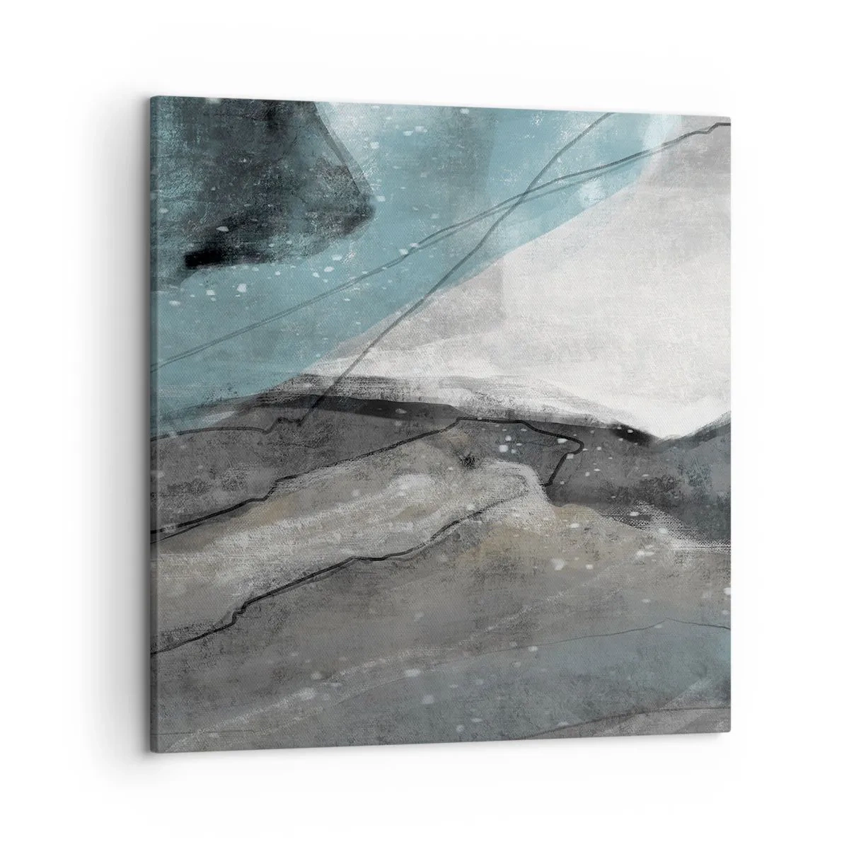 Quadro su tela - Stampe su Tela - Astrazione: rocce e ghiaccio - 50x50 cm