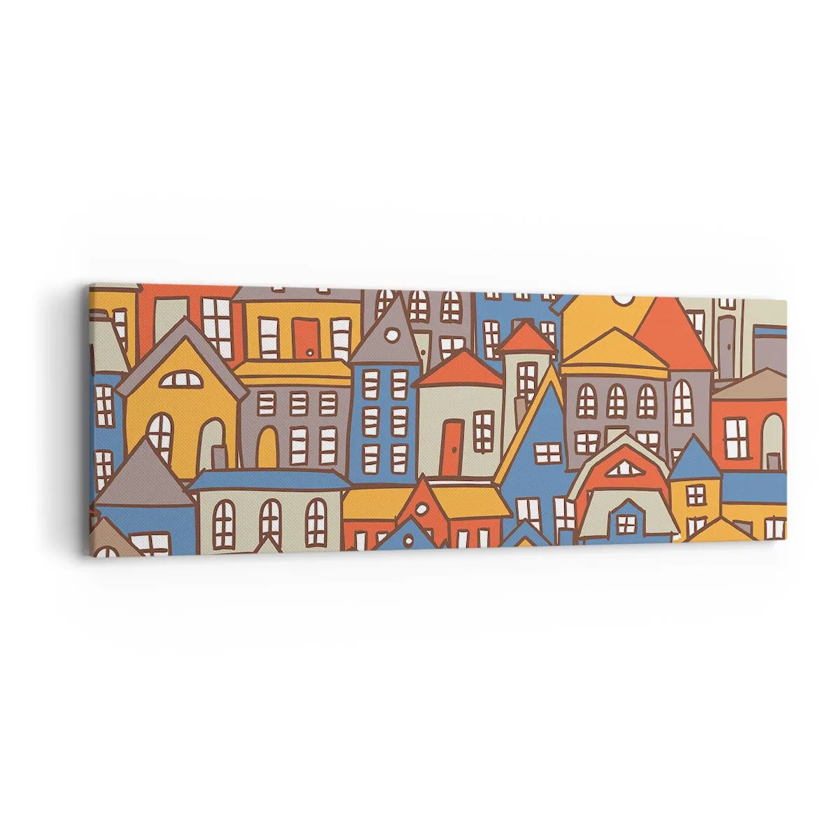 Quadro su tela - Stampe su Tela - Una casa dietro l'altra - 90x30 cm