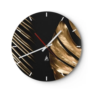 Orologio da parete - Orologio in Vetro - Una donna con ornamenti orientali che tiene in mano uno strumento tradizionale - 30x30cm - Diverse, ma ugualmente care - Decorazione murale moderna per soggiorno, cucina e camera da letto ARTTOR