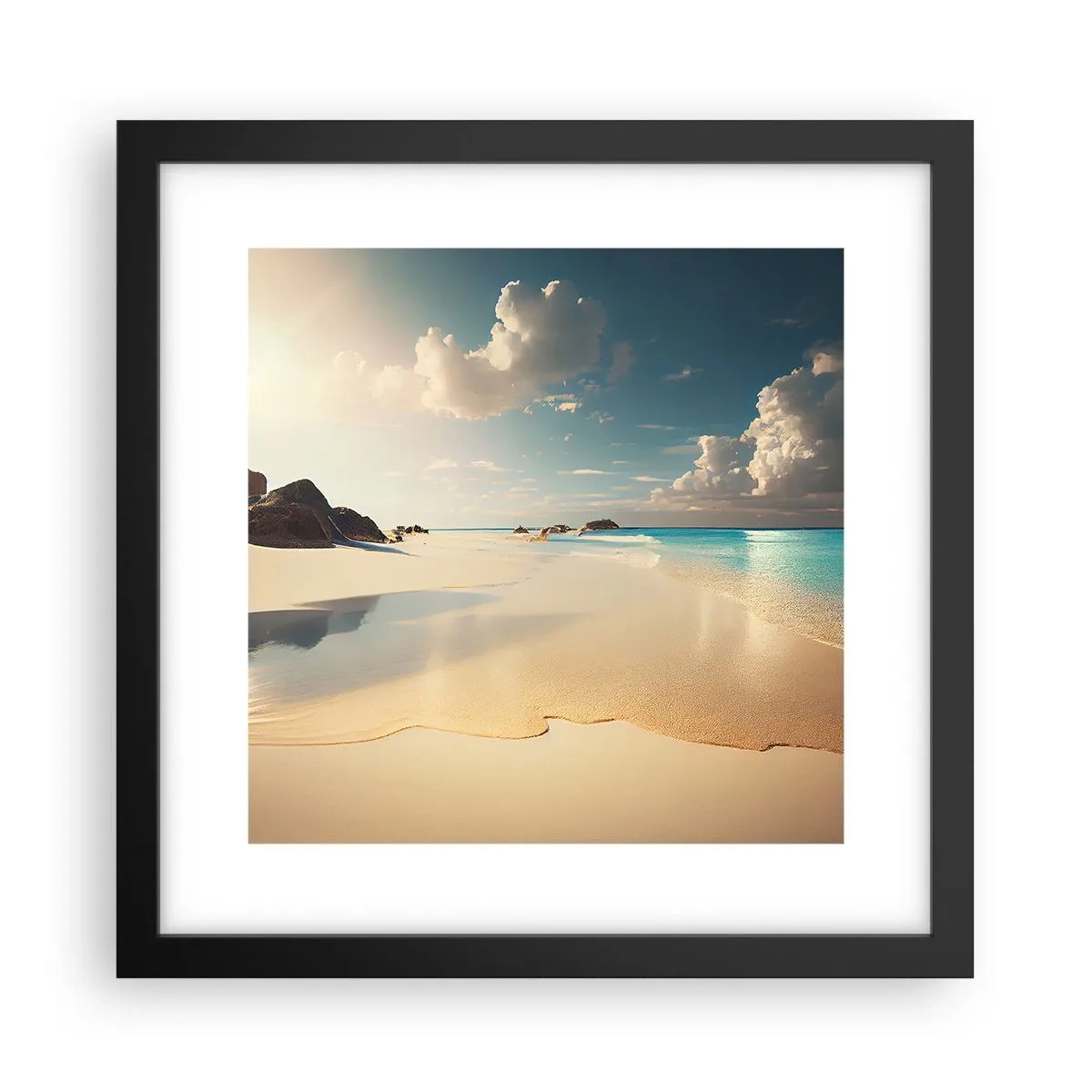 Poster in cornice nera - Giornata ideale - 30x30 cm