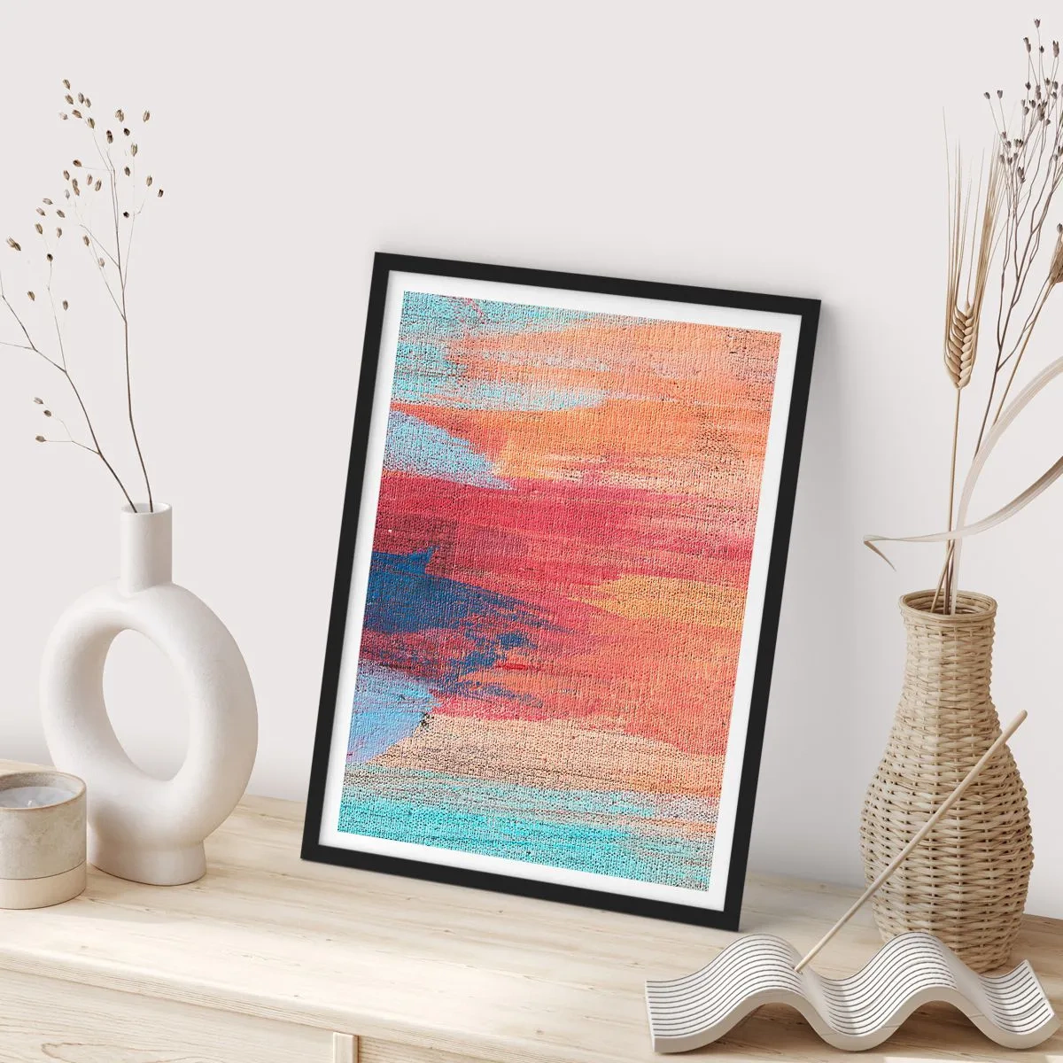 Poster in cornice nera - Colando con l'arcobaleno - 40x50 cm