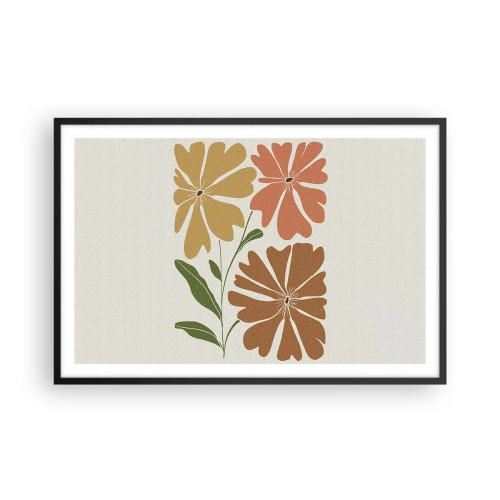 Poster in cornice nera - Natura e geometria - 91x61 cm