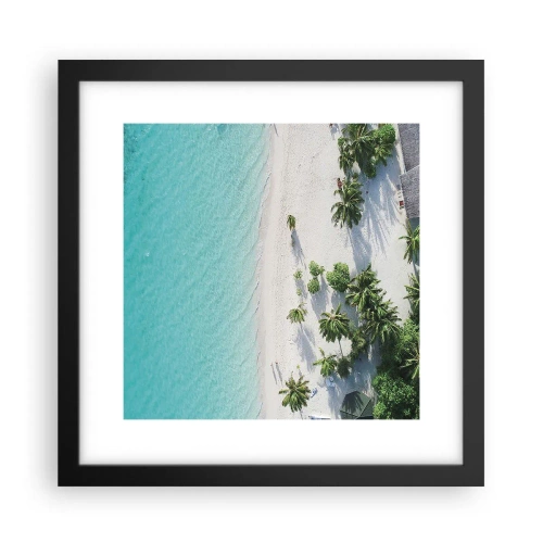 Poster in cornice nera - Vacanze in paradiso - 30x30 cm