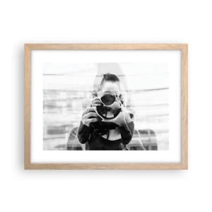 Poster in cornice rovere chiaro - Il creatore e il materiale - 40x30 cm