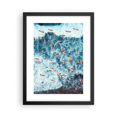 Poster in cornice nera - Parata sotto il mare - 30x40 cm