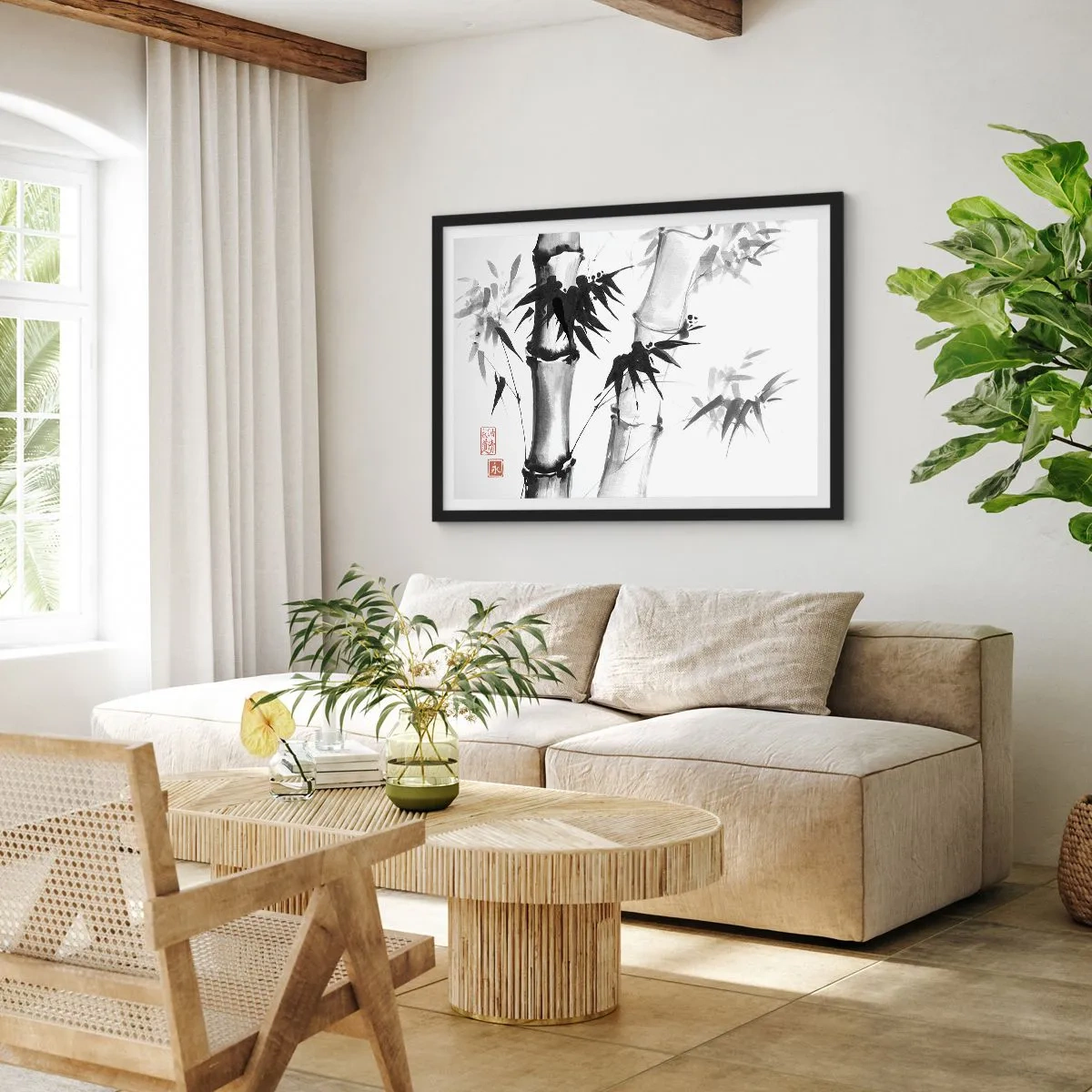 Poster in cornice nera - Particolare d'oriente - 40x30 cm
