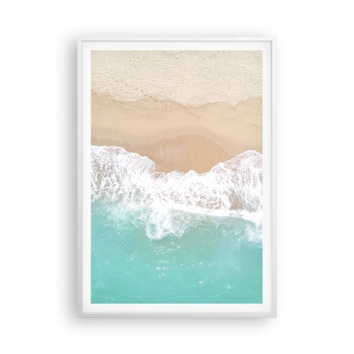 Poster in cornice bianca - Un tocco carezzevole - 70x100 cm