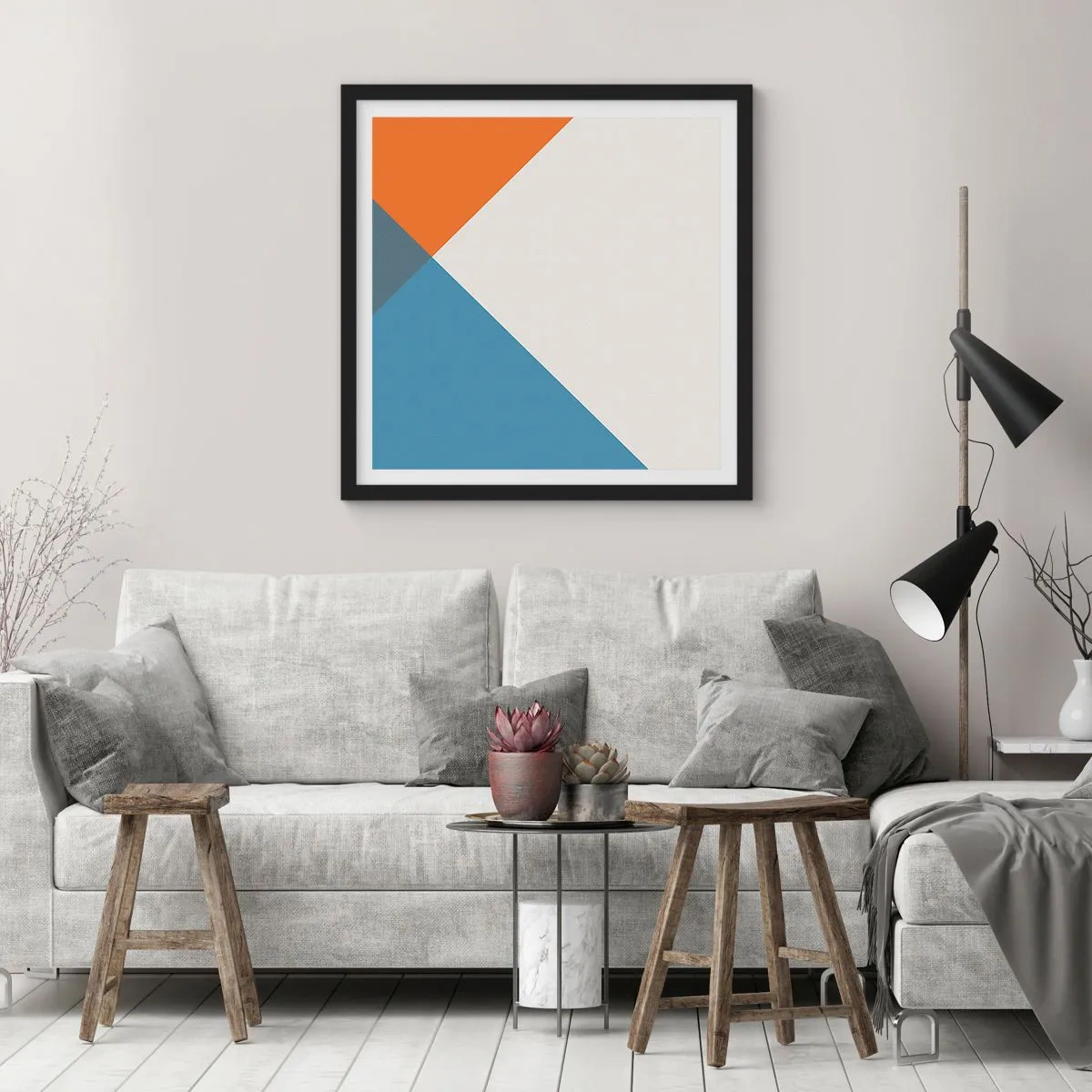 Poster in cornice nera - Ad angolo... - 30x30 cm