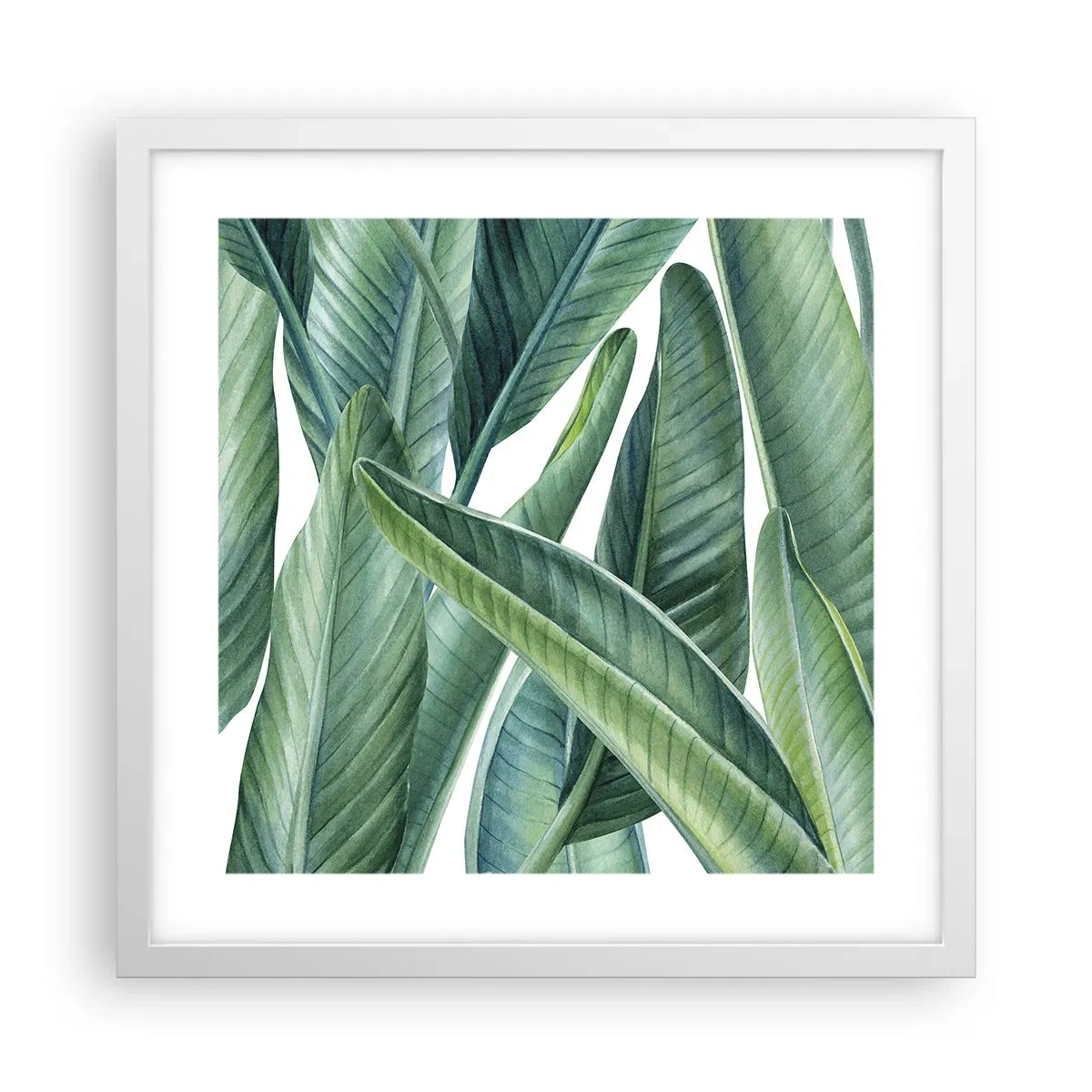 Poster in cornice bianca - Il verde in sé - 40x40 cm