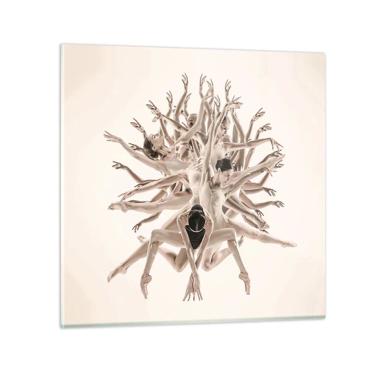 Quadro su vetro - Fiorendo nella danza - 70x70 cm