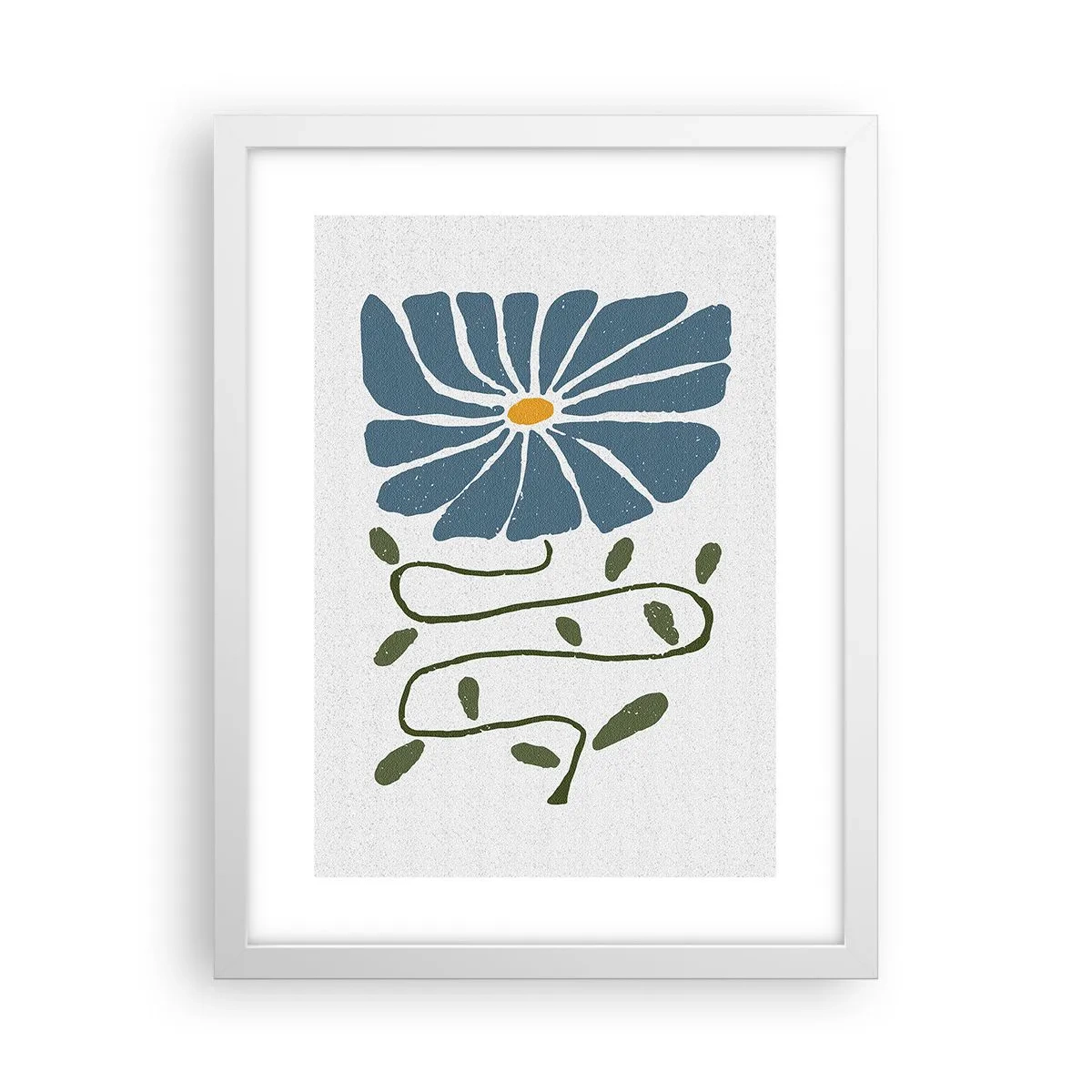 Poster in cornice bianca - Il ramo del fiore - 30x40 cm