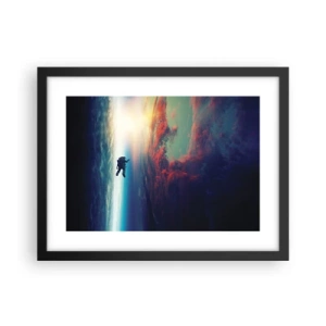 Poster in cornice nera - Affrontando l'universo - 40x30 cm