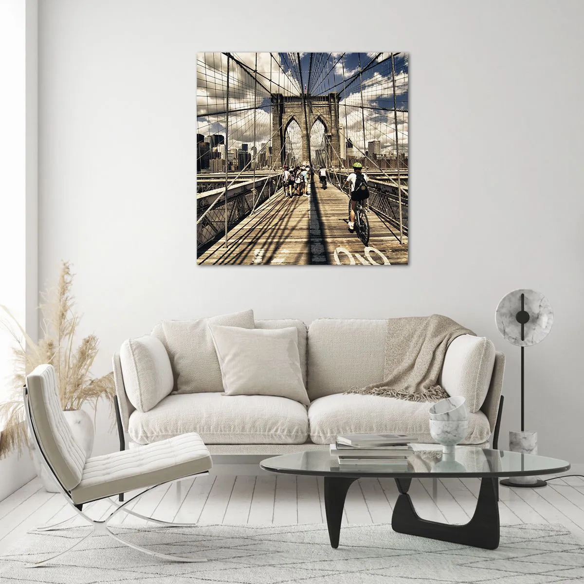 Quadro su vetro - Dritto al cuore della città - 30x30 cm