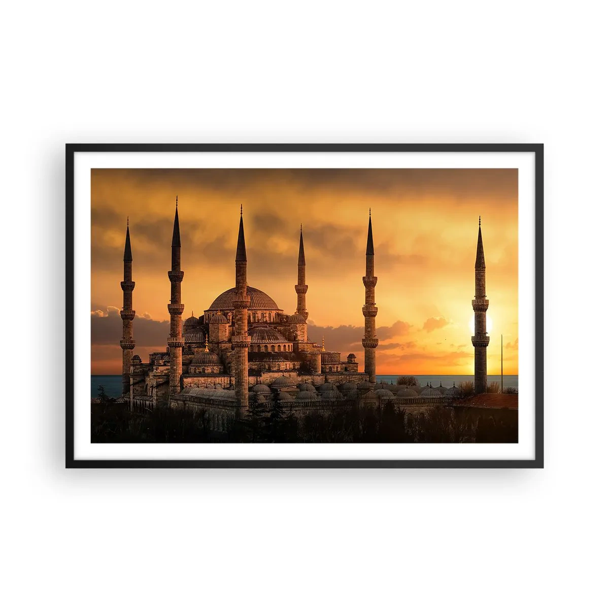 Poster in cornice nera - Dio è grande - 91x61 cm