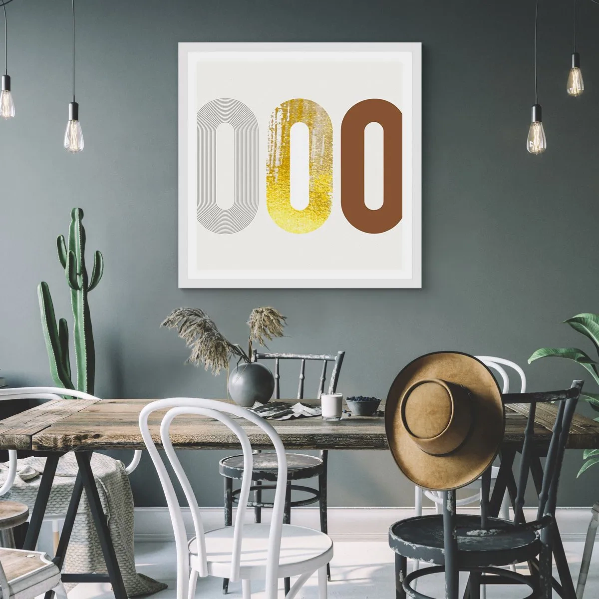 Poster in cornice bianca - Ohh! - 50x50 cm