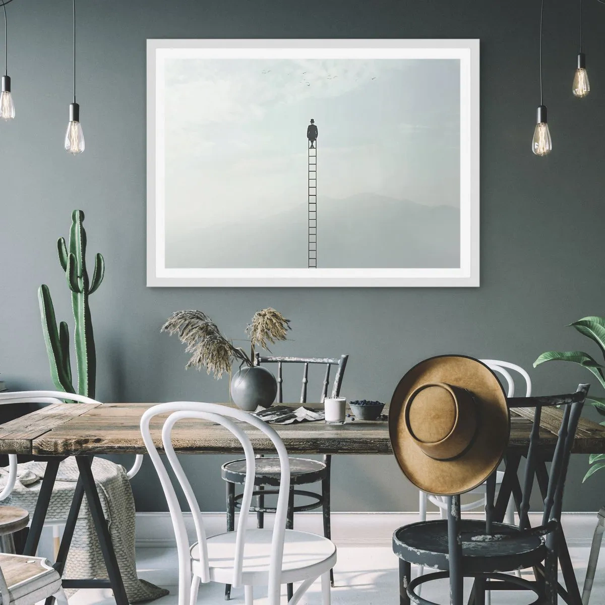 Poster in cornice bianca - Innalzati al di sopra - 100x70 cm