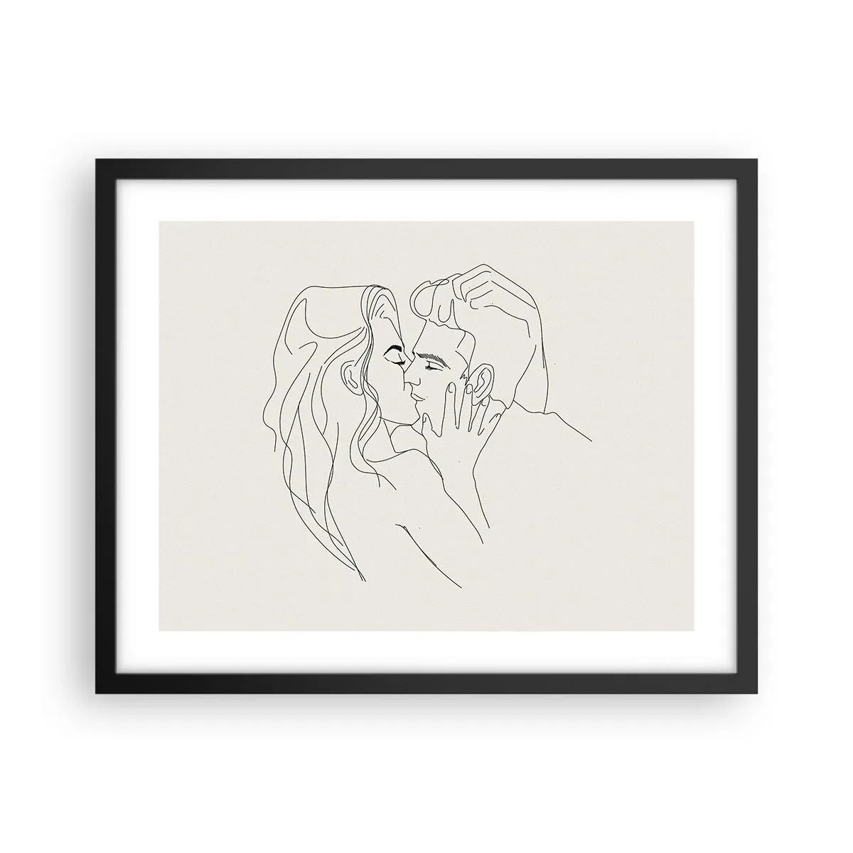 Poster in cornice nera - Intrecciati dal sentimento - 50x40 cm