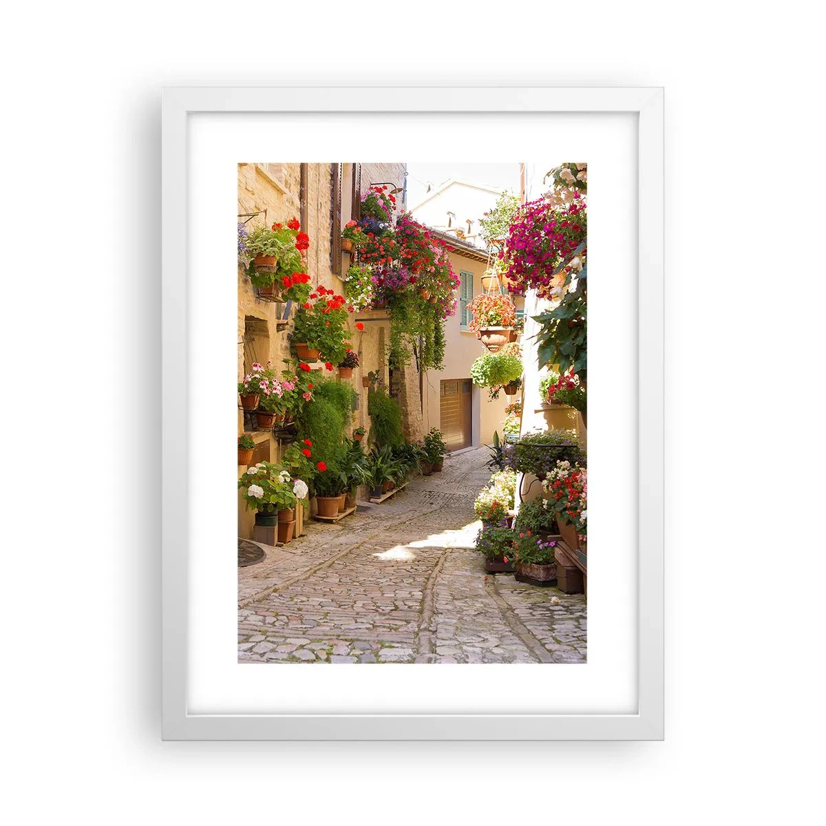 Poster in cornice bianca - Un'esplosione di fiori - 30x40 cm