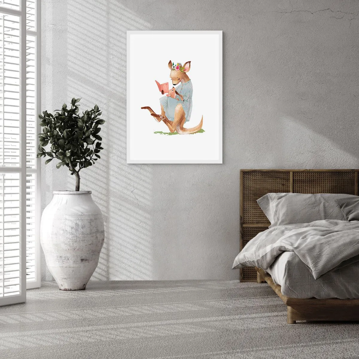 Poster in cornice bianca - Mamma, leggimi - 40x50 cm