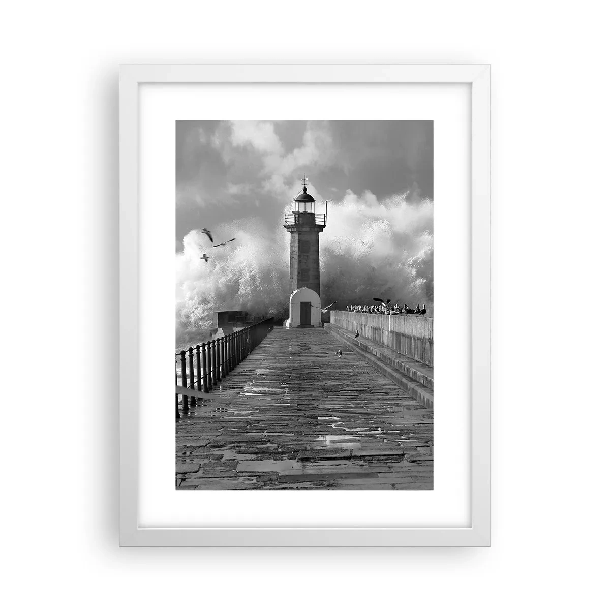 Poster in cornice bianca - Senza paura - 30x40 cm