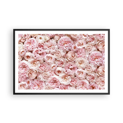 Poster in cornice nera - Coperto di rose - 91x61 cm