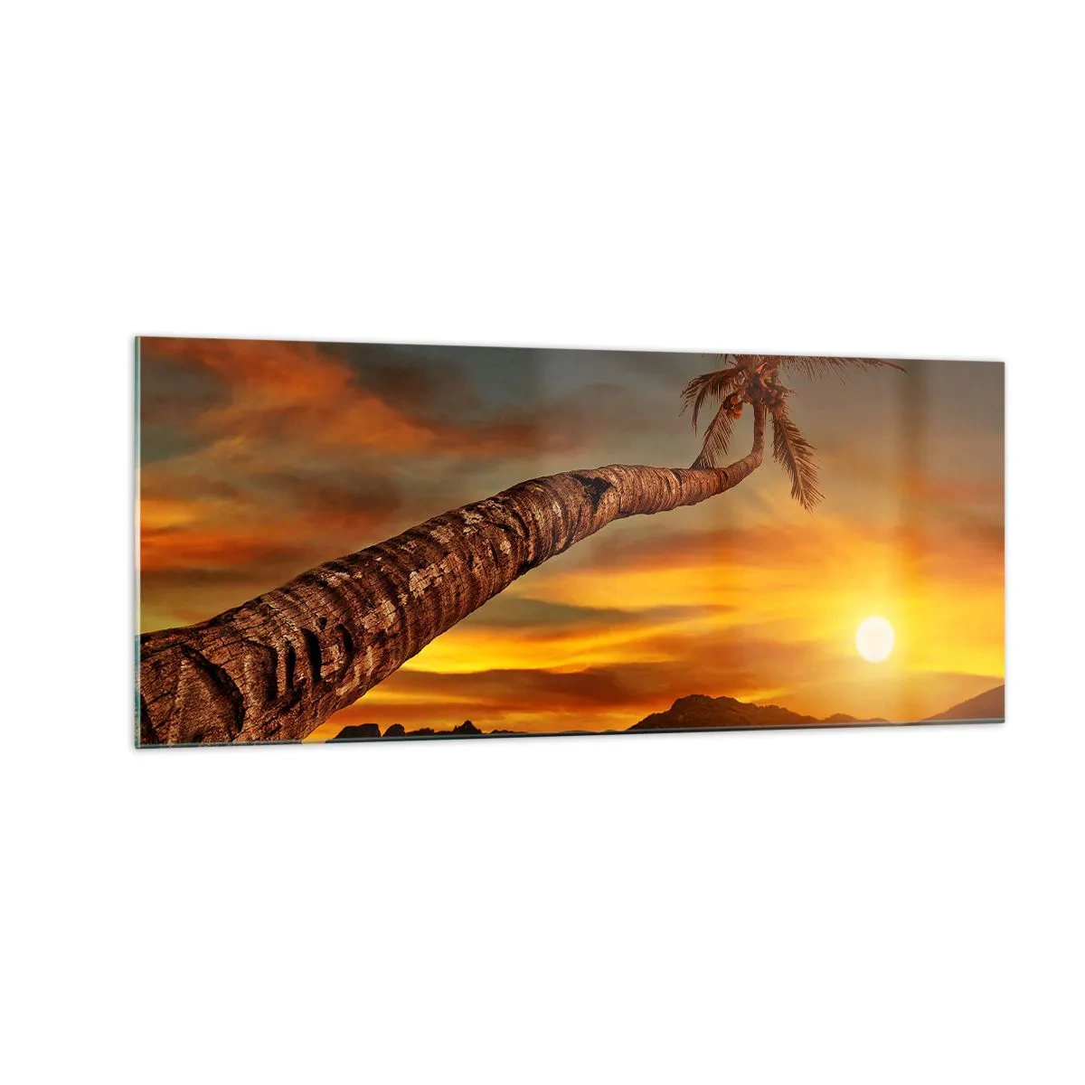 Quadro su vetro - Vacanze esotiche, avventura nei Caraibi - 100x40 cm