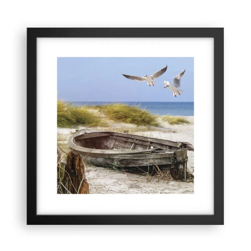 Poster in cornice nera - Bagnate dal vento - 30x30 cm