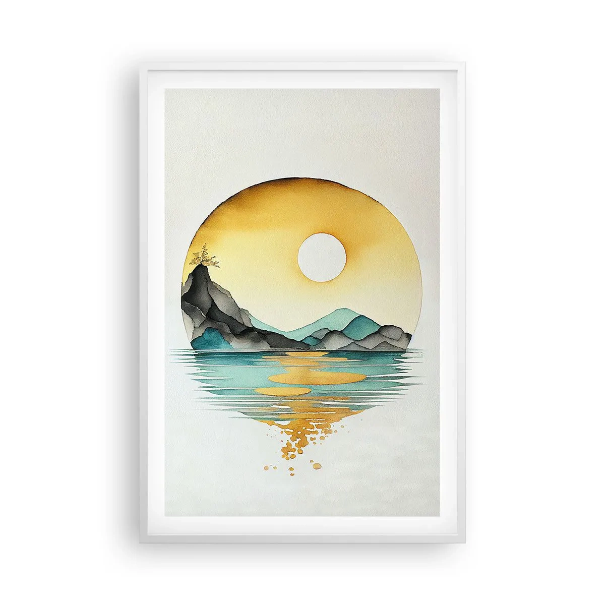 Poster in cornice bianca - Nel cerchio della bellezza - 61x91 cm