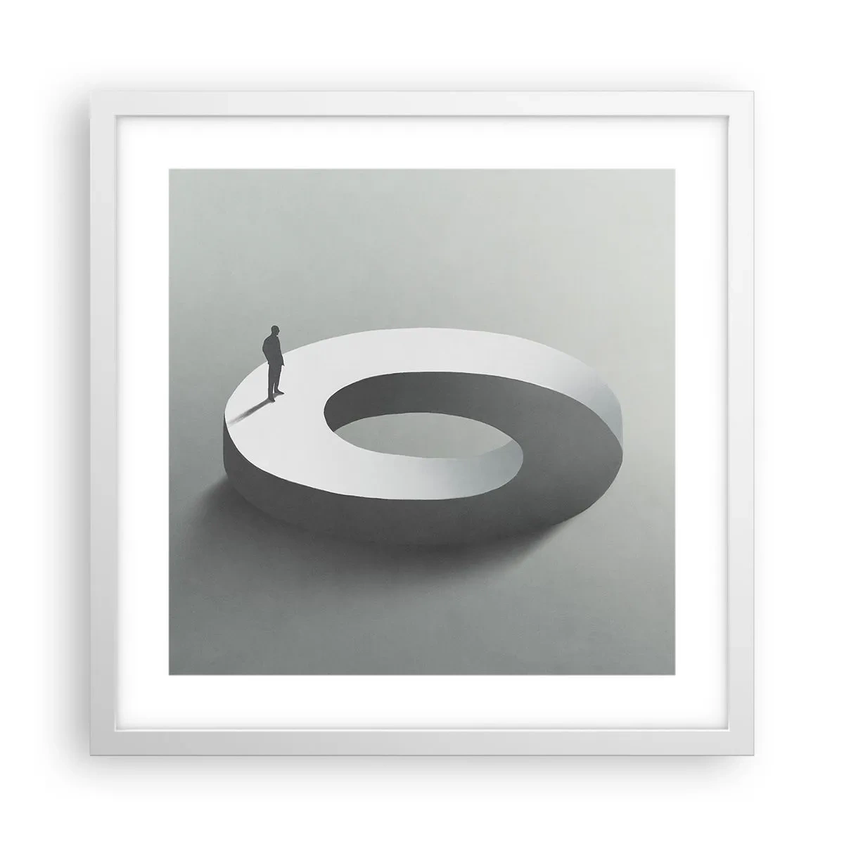 Poster in cornice bianca - Prova a cavartela - 40x40 cm