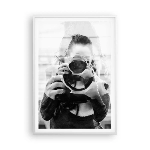 Poster in cornice bianca - Il creatore e il materiale - 70x100 cm