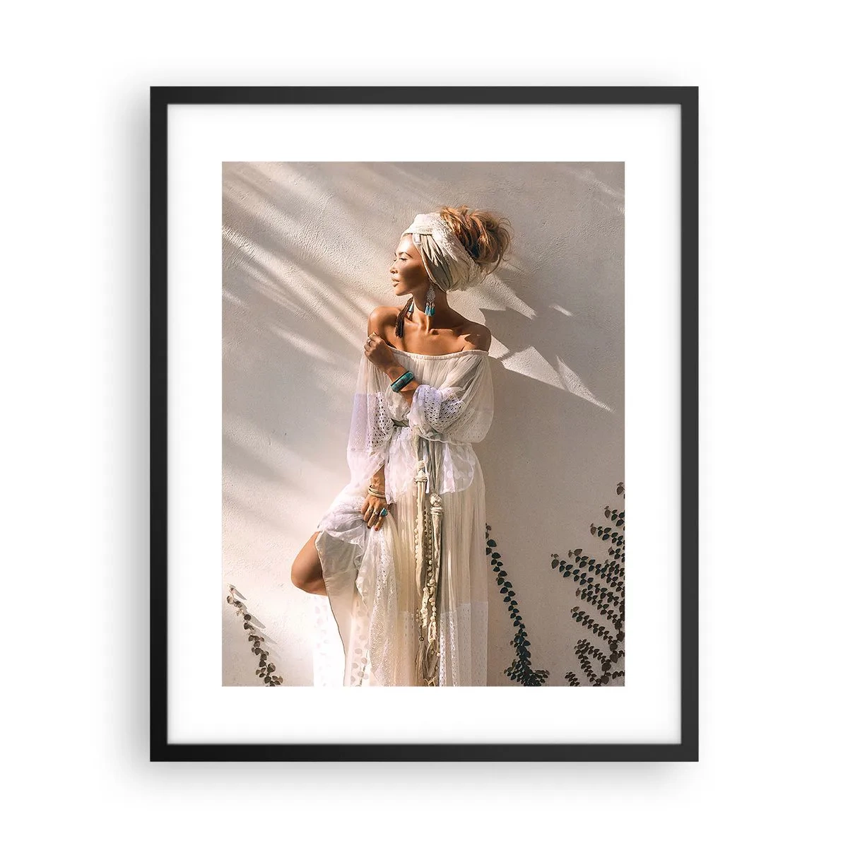 Poster in cornice nera - Il sole e la ragazza - 40x50 cm