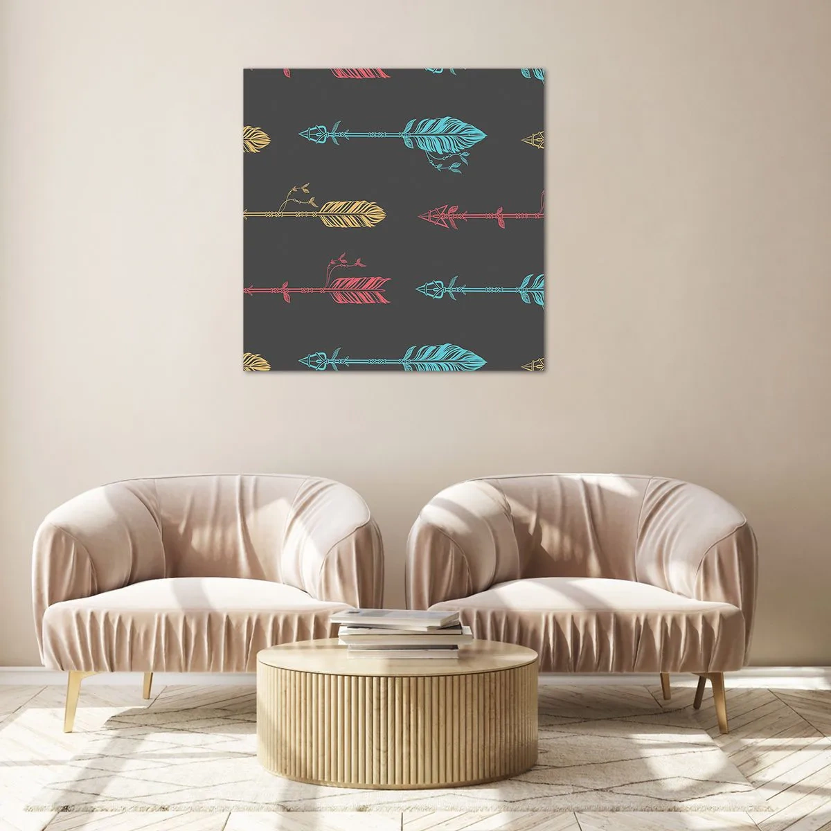 Quadro su vetro - In ordine - 50x50 cm