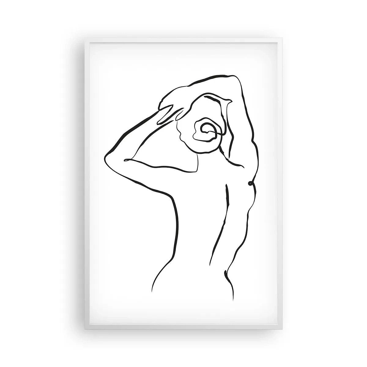 Poster in cornice bianca - Nudo mattutino - 61x91 cm