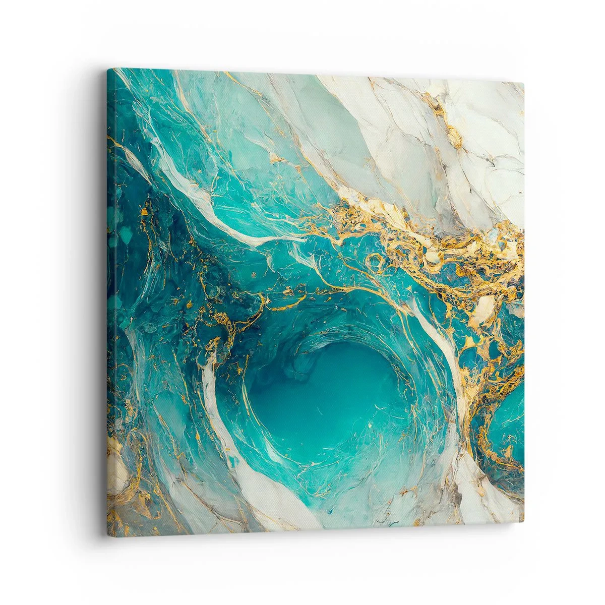 Quadro su tela - Stampe su Tela - Composizione con vene d'oro - 30x30 cm
