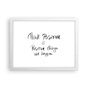 Poster in cornice bianca - Come vivere? - 40x30 cm