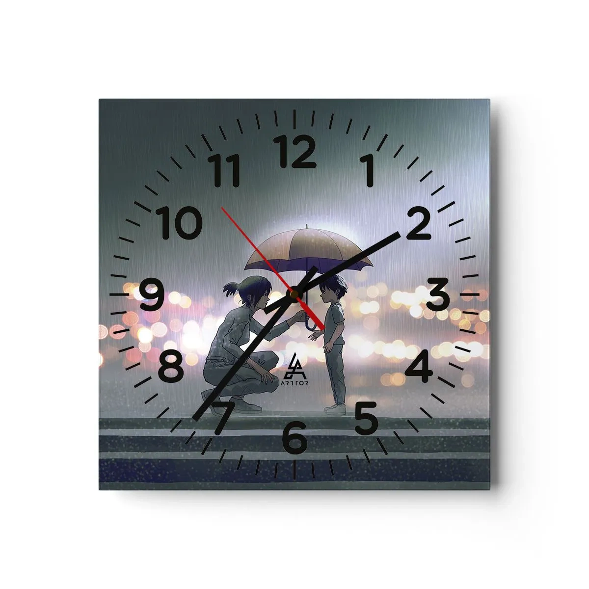 Orologio da parete - Orologio in Vetro - E già tutto va bene - 40x40 cm