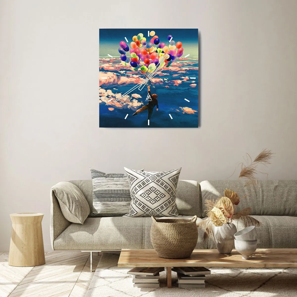 Orologio da parete - Orologio in Vetro - Il sogno dell'infanzia realizzato - 40x40 cm