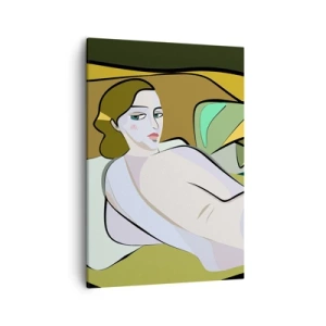 Quadro su tela - Stampe su Tela - Figura astratta in stile moderno - 50x70cm - Ritratto intimo - Decorazione murale moderna per soggiorno e camera da letto ARTTOR