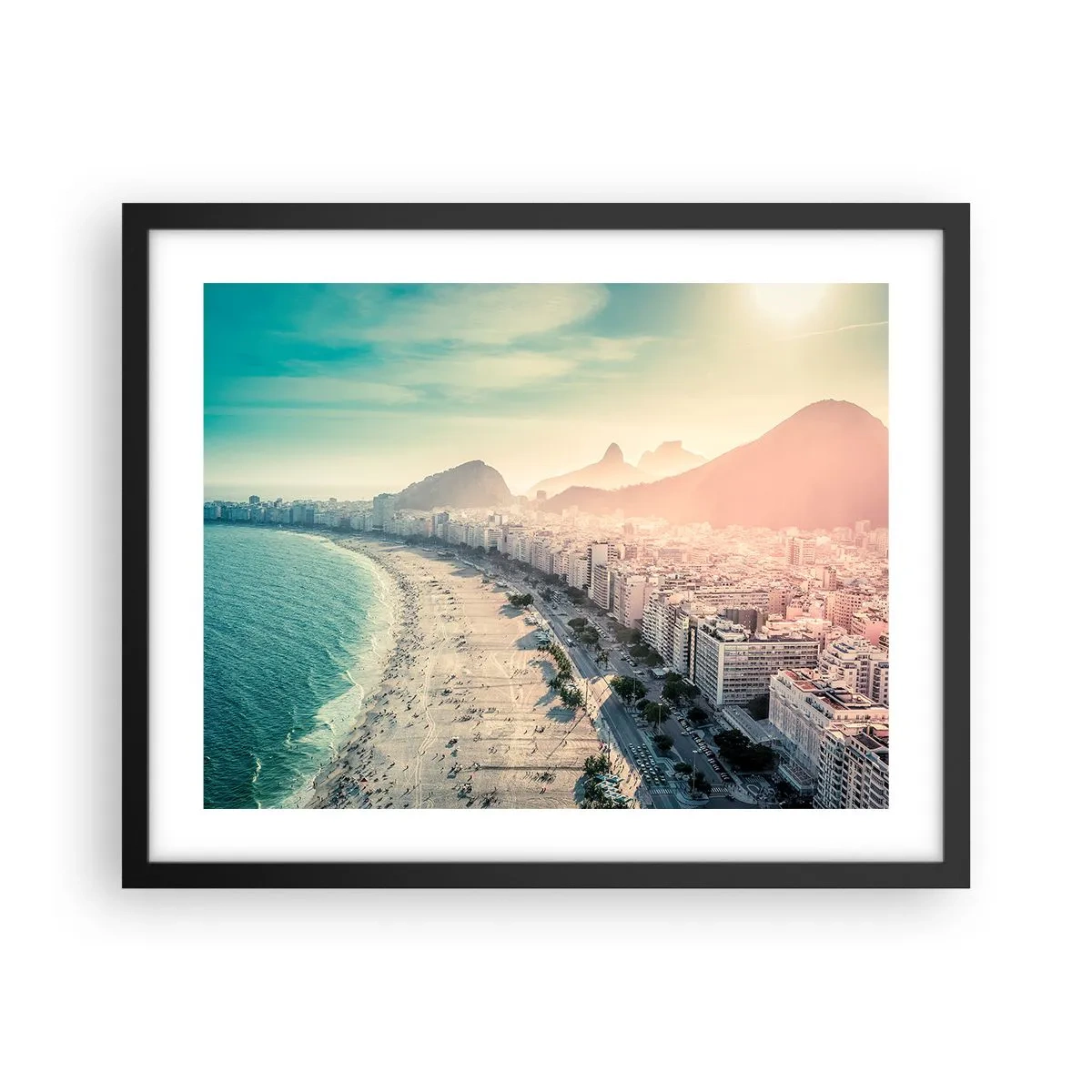 Poster in cornice nera - Vacanze senza fine a Rio - 50x40 cm