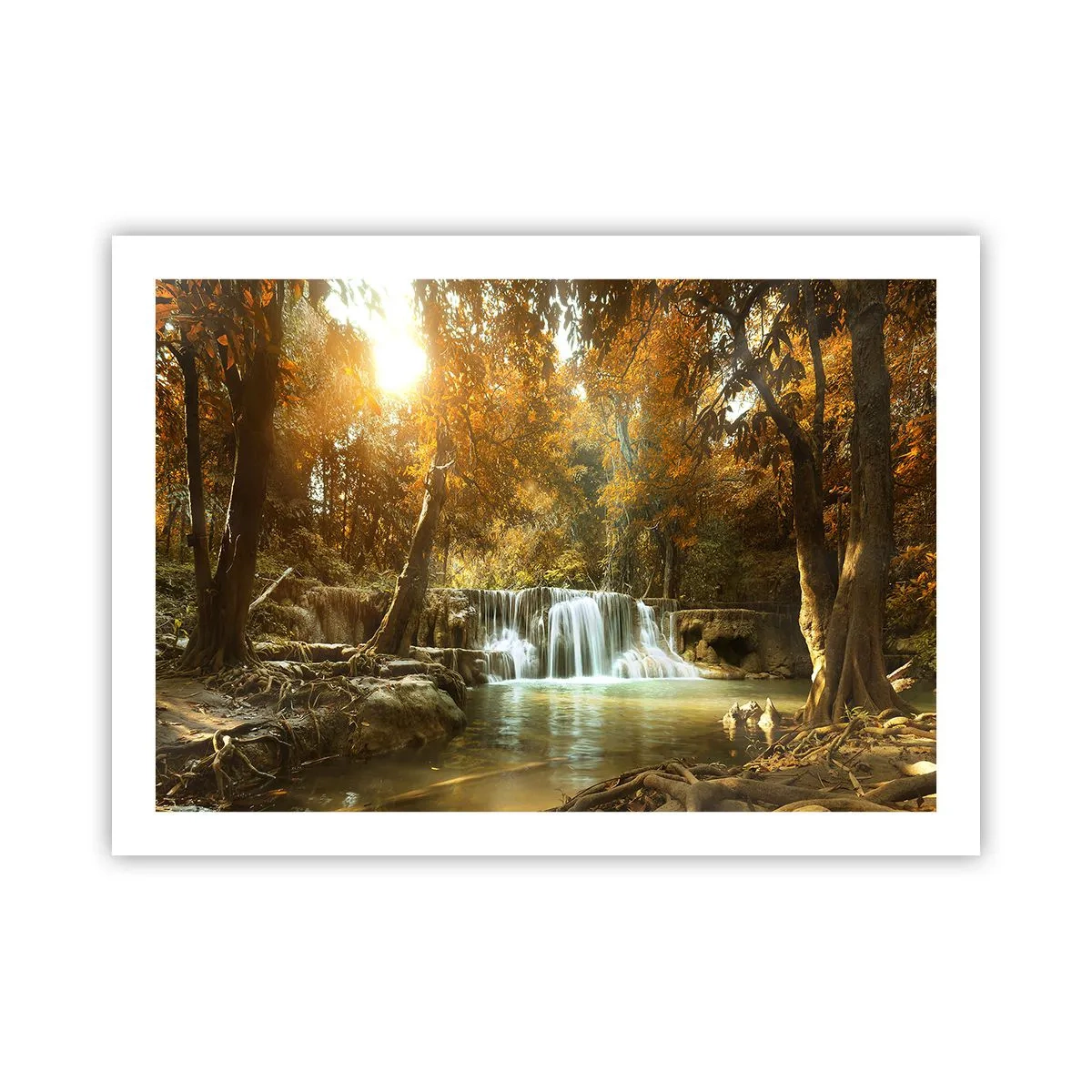 Poster - Cascata nel parco - 70x50 cm