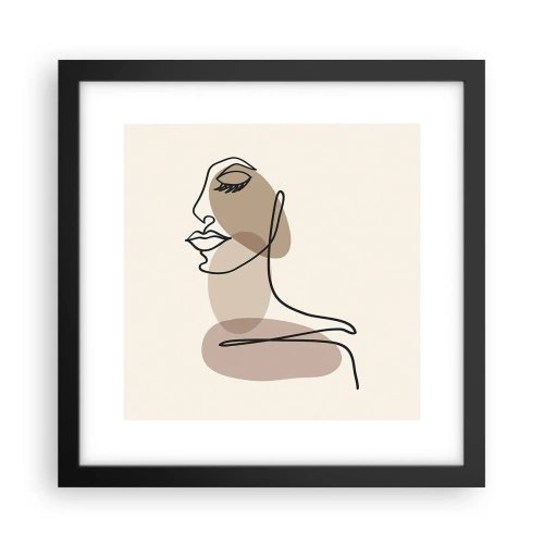 Poster in cornice nera - La linea sicura della bellezza - 30x30 cm