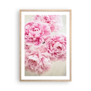 Poster in cornice rovere chiaro - Nel fasto rosa - 50x70 cm