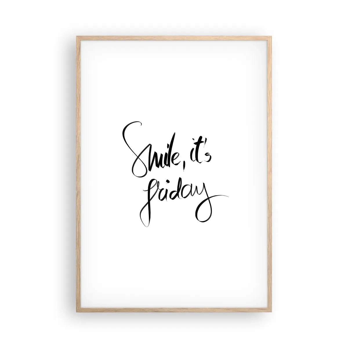 Poster in cornice rovere chiaro - Vera gioia - 70x100 cm