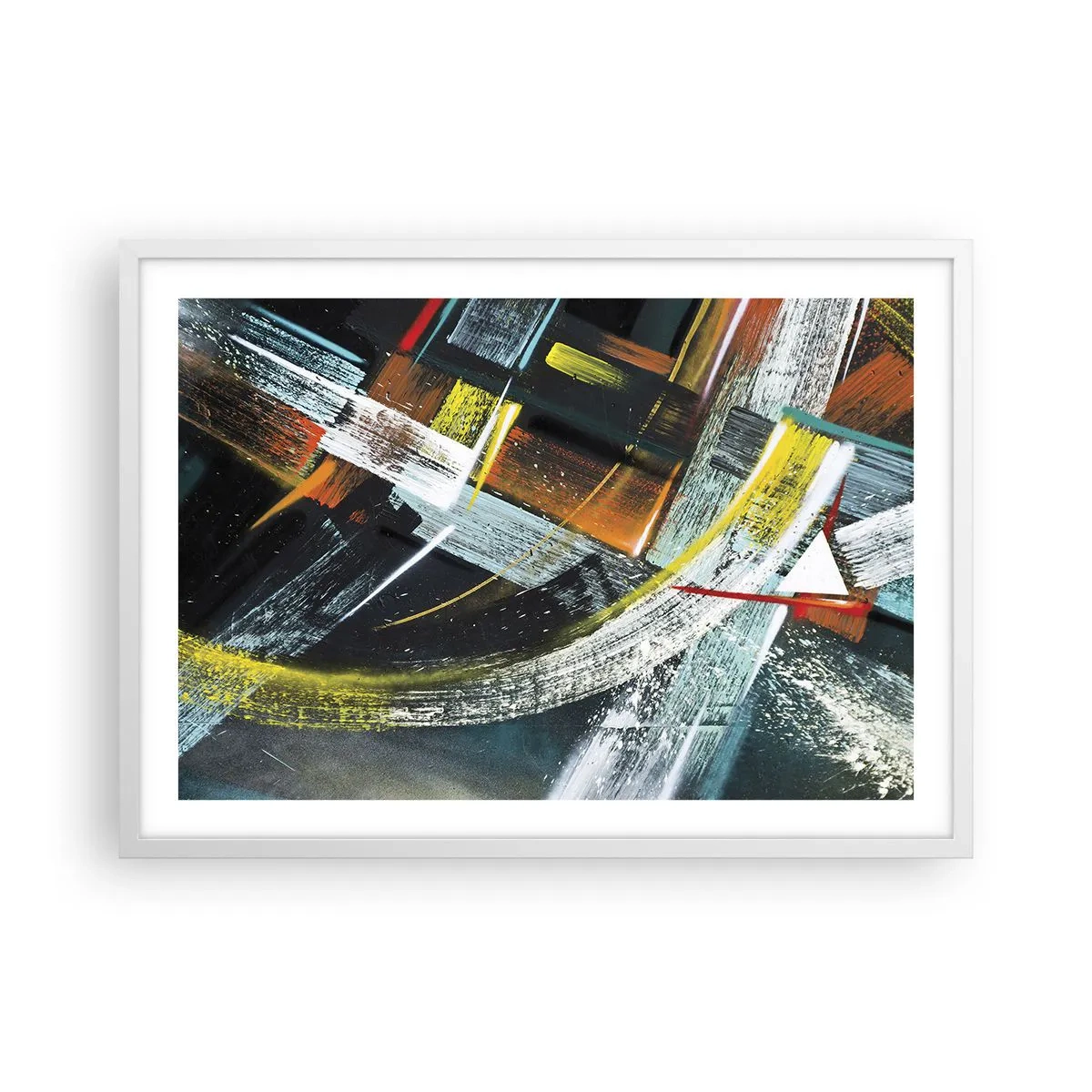 Poster in cornice bianca - L'energia del movimento - 70x50 cm