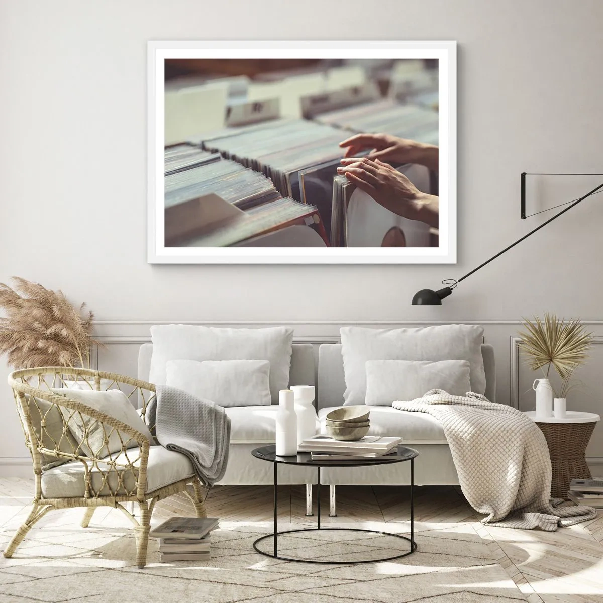 Poster in cornice bianca - Alla ricerca di emozioni - 70x50 cm