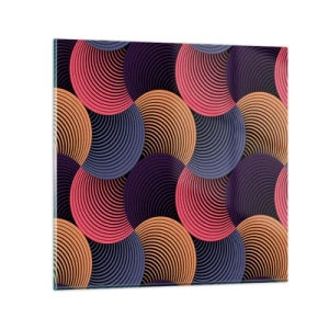 Quadro su vetro - Al ritmo delle sfere - 60x60 cm