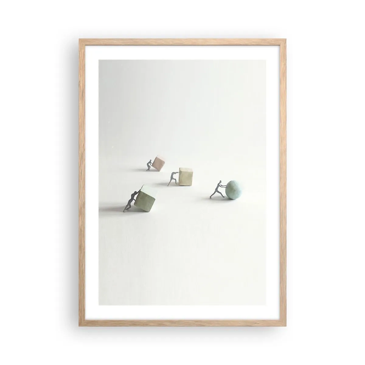 Poster in cornice rovere chiaro - È la vita - 50x70 cm